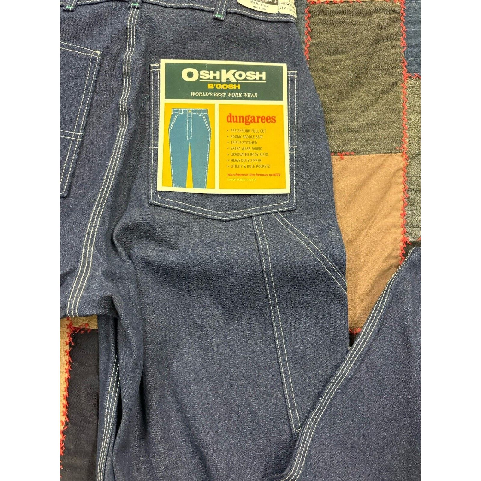 Oshkosh Deadstockn70s Oshkosh B’Gosh Sanforized Denim Mens W30 X L34 Size US 30 / EU 46 - 5 Thumbnail