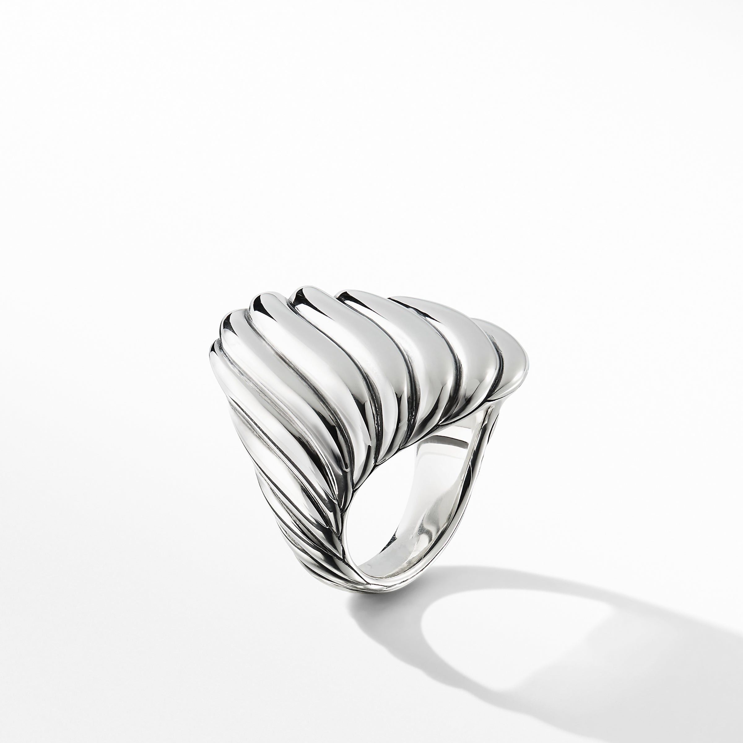 David Yurman o1w1db10325 Sculpted Cable Ring in Sterling Silver Size ONE SIZE - 3 Thumbnail