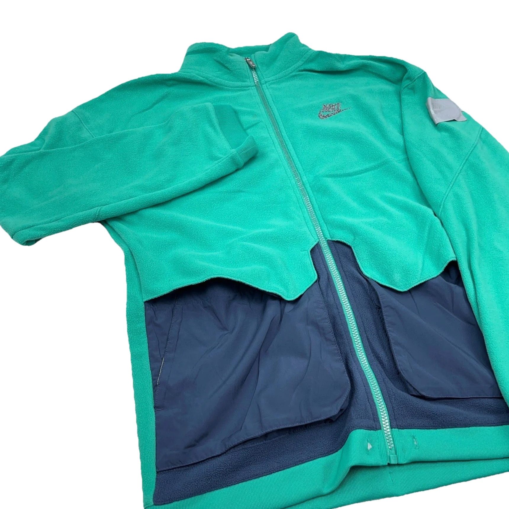 Nike Nike Jacket Women XL Green Blue Fleece Track Sweatshirt Warm Up Ladies Short description? Size XL / US 12-14 / IT 48-50 - 4 Thumbnail