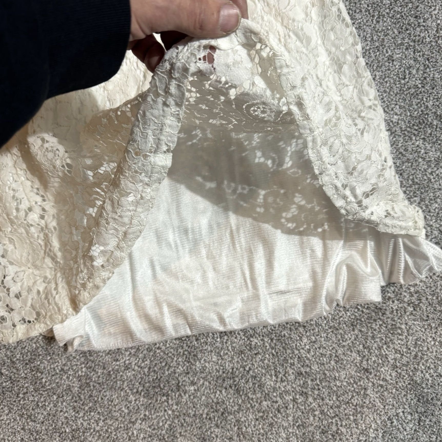 Vintage Gulang Fairycore Lace Slip Dress Womens XL White Sheer Layered Flowy Ethereal Romantic Full Slip Size XL / US 12-14 / IT 48-50 - 6 Thumbnail