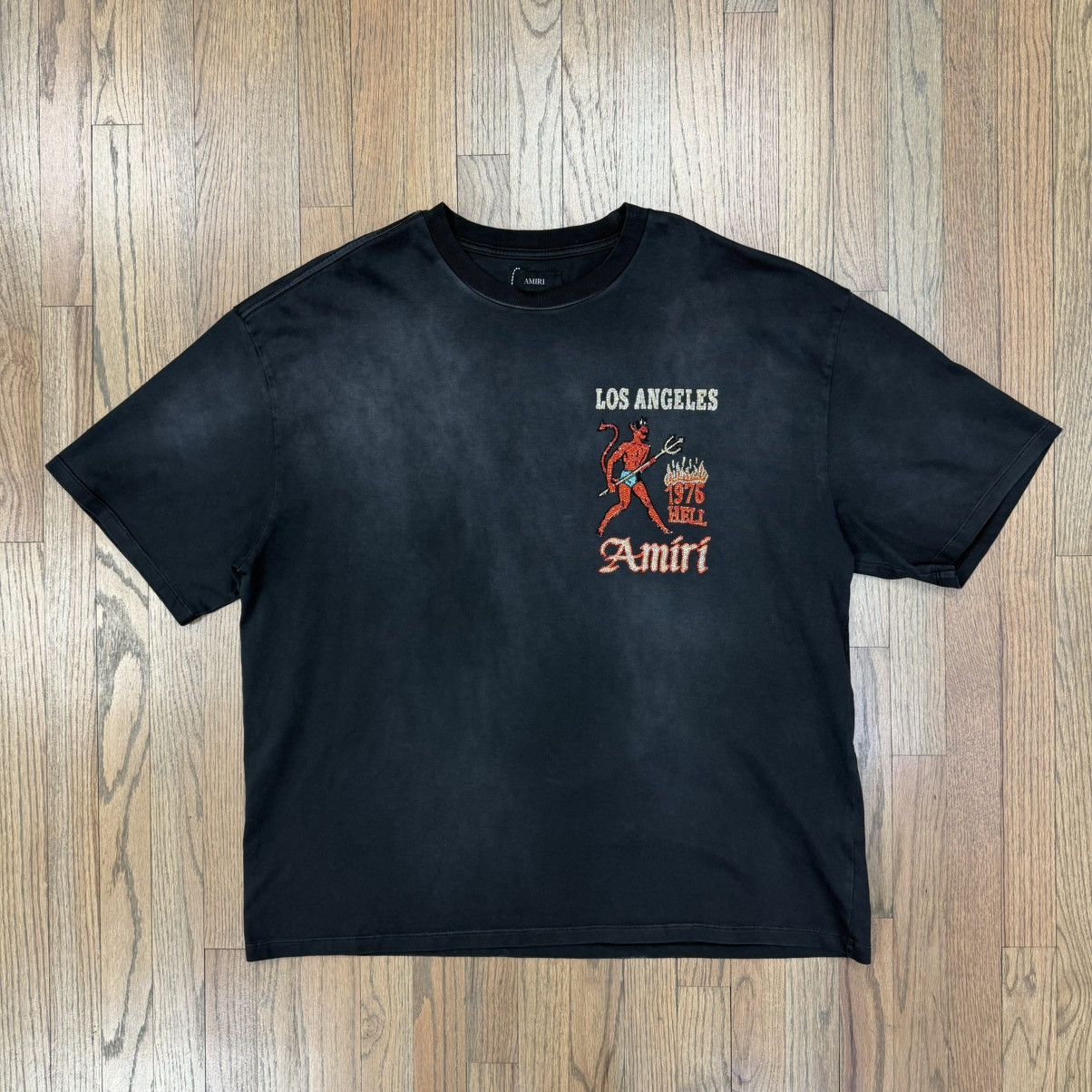 Amiri Amiri Crystal Sinners Tee Black Size US XXL / EU 58 / 5 - 2 Thumbnail