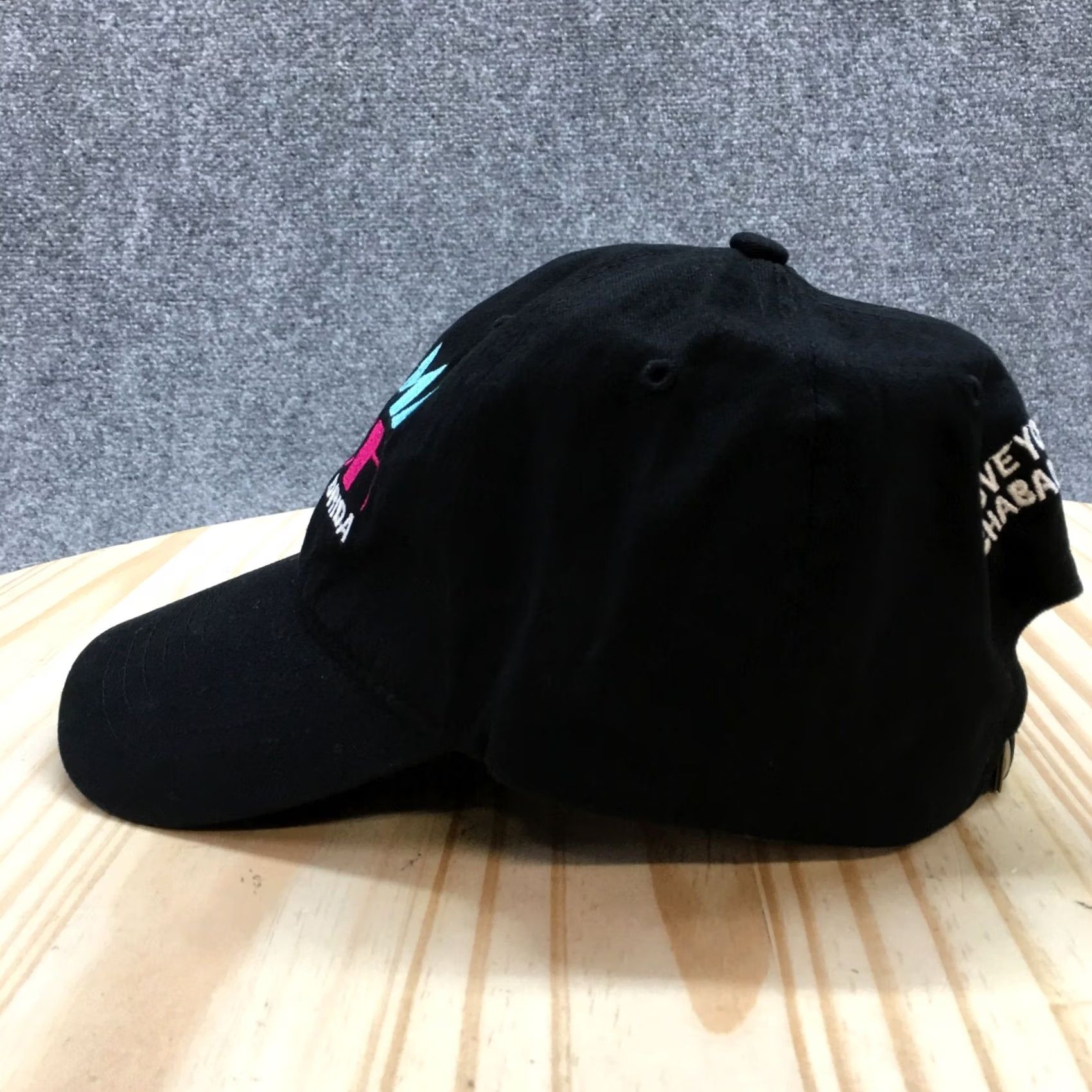 Logo 7 Miami Baseball Cap Womens Black OS Adjustable Embroidered Logo Size ONE SIZE - 4 Thumbnail
