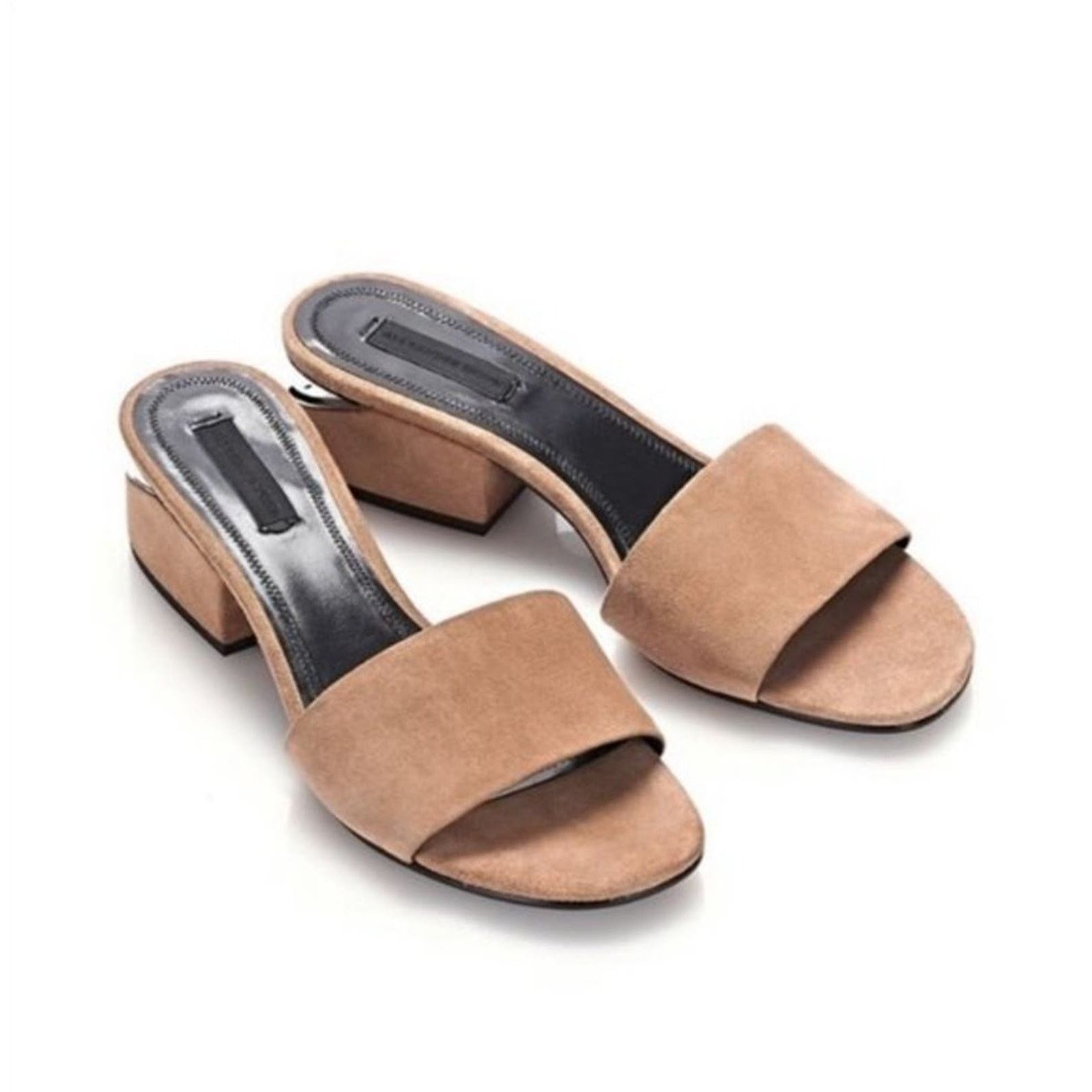 Alexander Wang Alexander Wang Lou Suede Slide Sandal in Camel Size EU 38.5 Grailed