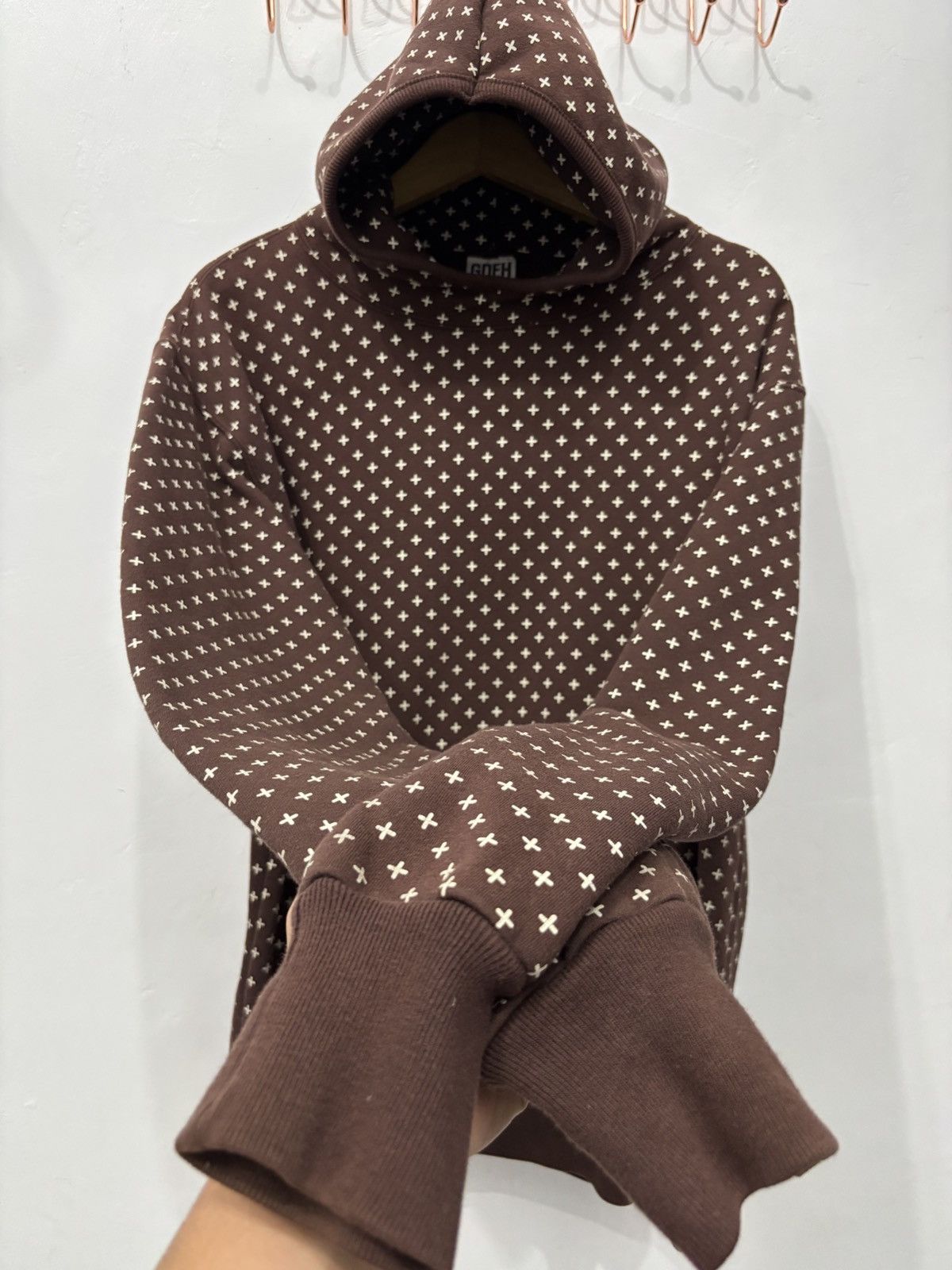 GOODENOUGH Vintage Goodenough 2000 shasiko pattern hoodie Size US L / EU 52-54 / 3 - 4 Thumbnail