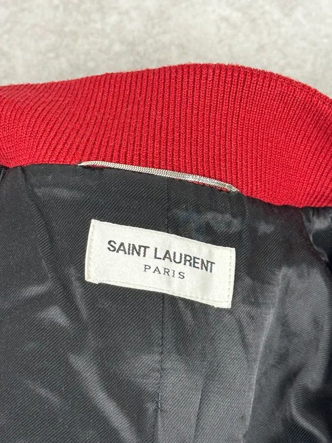 Saint Laurent Paris AW2017 Saint Laurent Black & Red Ricer Leather Jacket Size US M / EU 48-50 / 2 - 11 Thumbnail