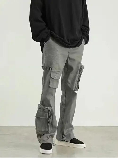 Japanese Brand × Vintage multi function pocket flared utility tactical cargo pants Size US 36 / EU 52 - 1 Thumbnail
