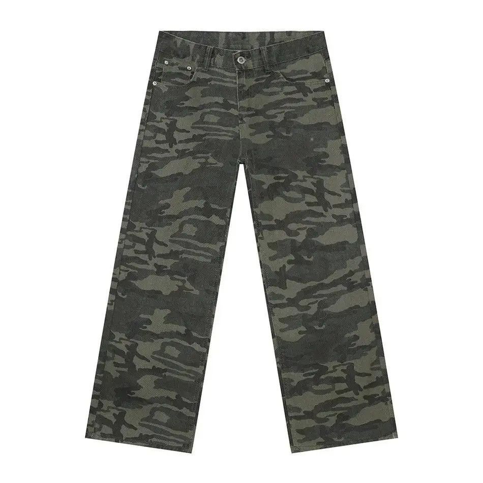 Japanese Brand Retro wide leg loose camouflage jeans Size US 32 / EU 48 - 5 Thumbnail