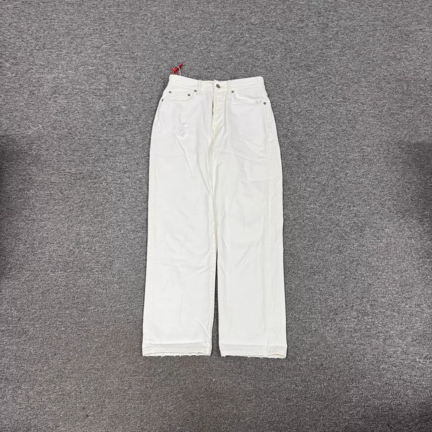 Acne Studios Acne Studios Distressed Hem White Jeans 99 New Size US 33 - 1 Thumbnail