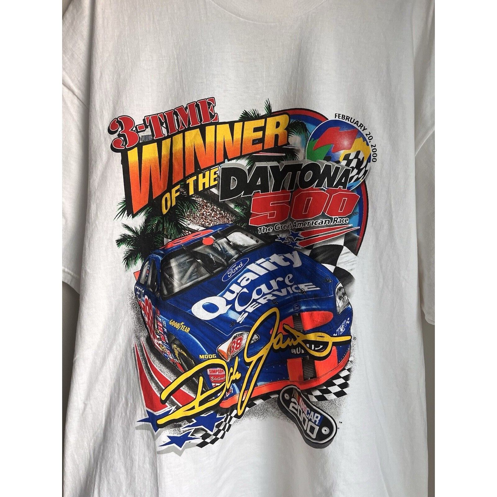 NASCAR NEW VINTAGE NASCAR RACING ROBERT YATES #88 DAYTONA 500 SHIRT Size US XL / EU 56 / 4 - 2 Thumbnail