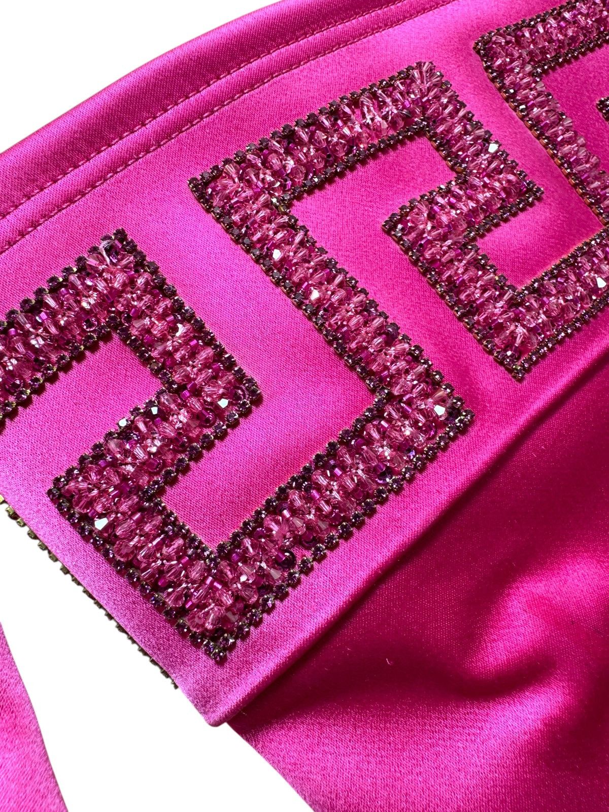 Versace VERSACE Over-the-Knee Boots in Fuchsia Satin Finish Size US 10 / IT 40 - 3 Thumbnail