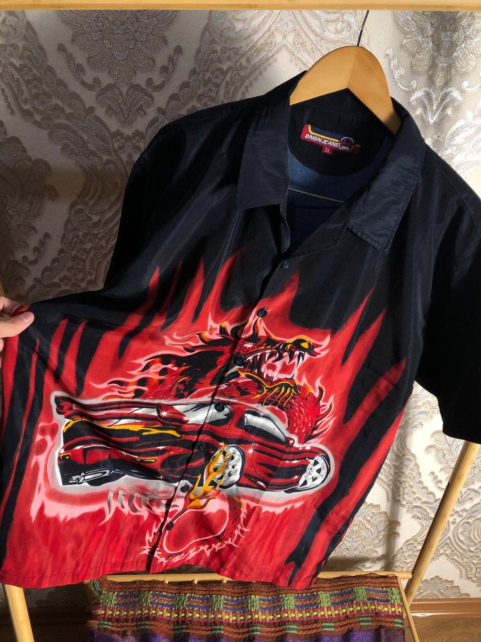 Vintage VERY RARE FLAME DRAGON CAR JAPAN STYLE SHIRT Y2K INFERNO 90s Size US XL / EU 56 / 4 - 4 Thumbnail