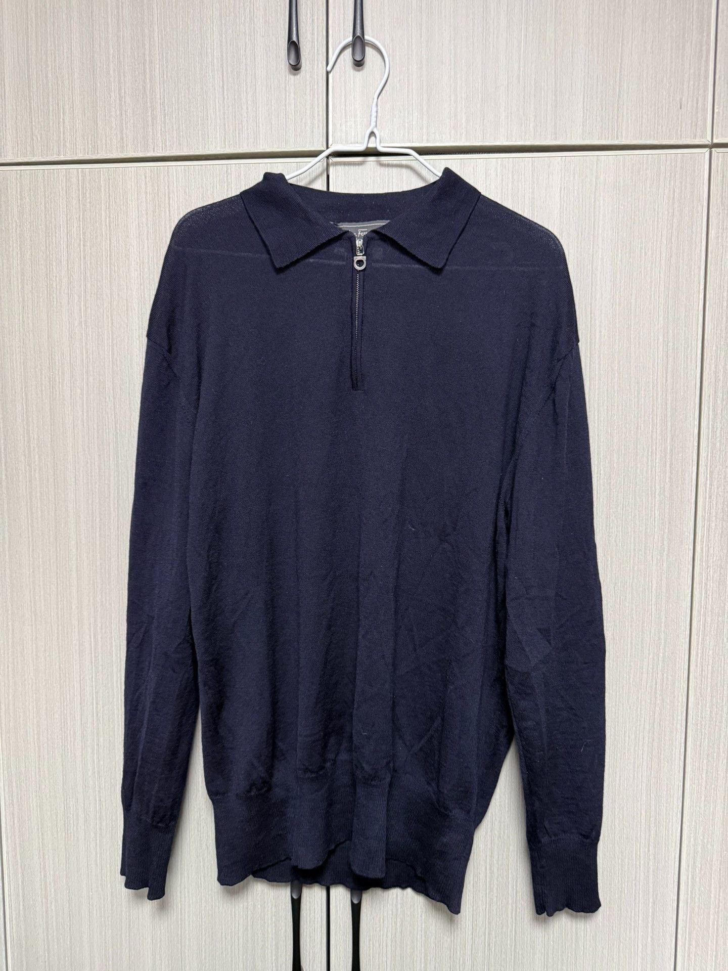 Salvatore Ferragamo Salvatore Ferragamo Wool Blue Sweater xl Men Size US XL / EU 56 / 4 - 1 Thumbnail