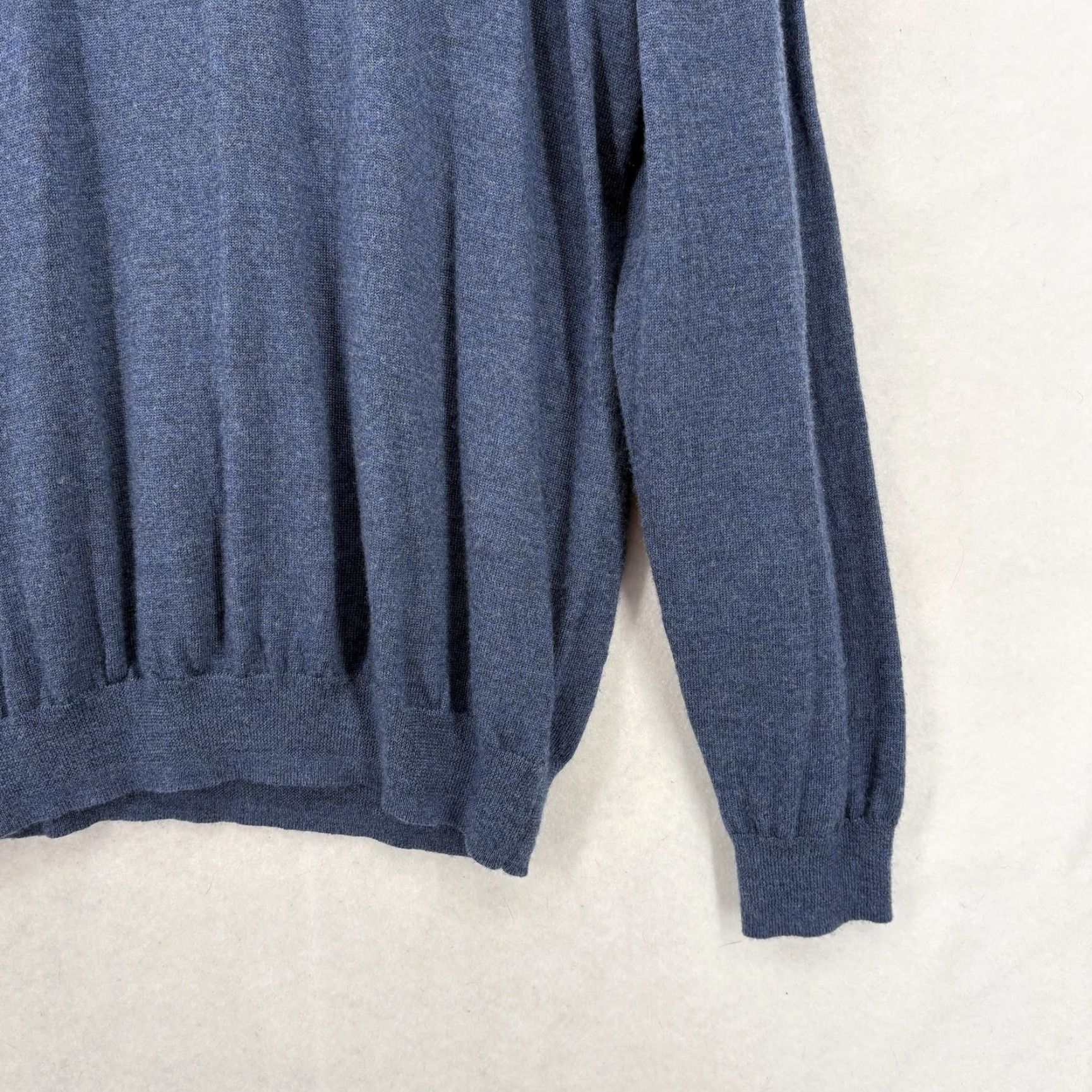 Joseph Abboud Joseph Abboud Sweater Polo Mens XL Blue 100% Merino Wool Collared Knit Pullover Size US XL / EU 56 / 4 - 3 Thumbnail