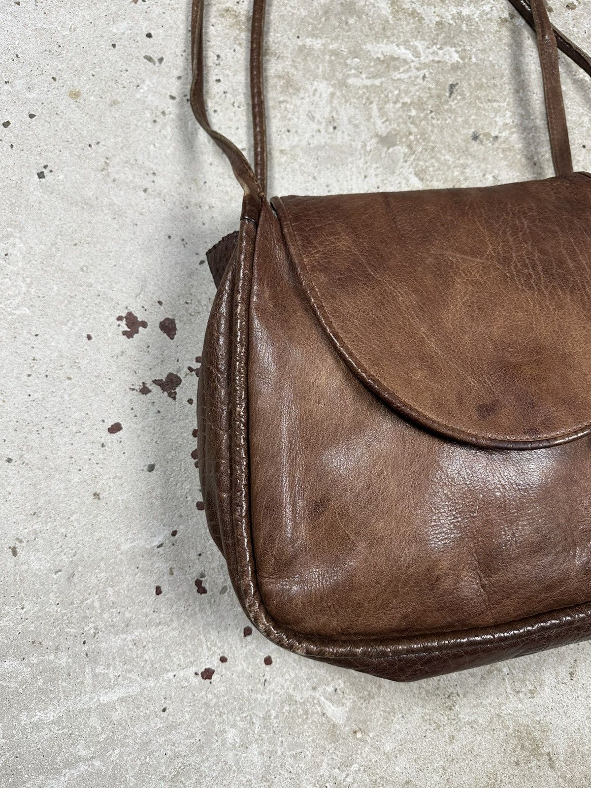 Japanese Brand Vintage 90s Brown Genuine Leather Hand Tote Bag rare utility Size ONE SIZE - 3 Thumbnail