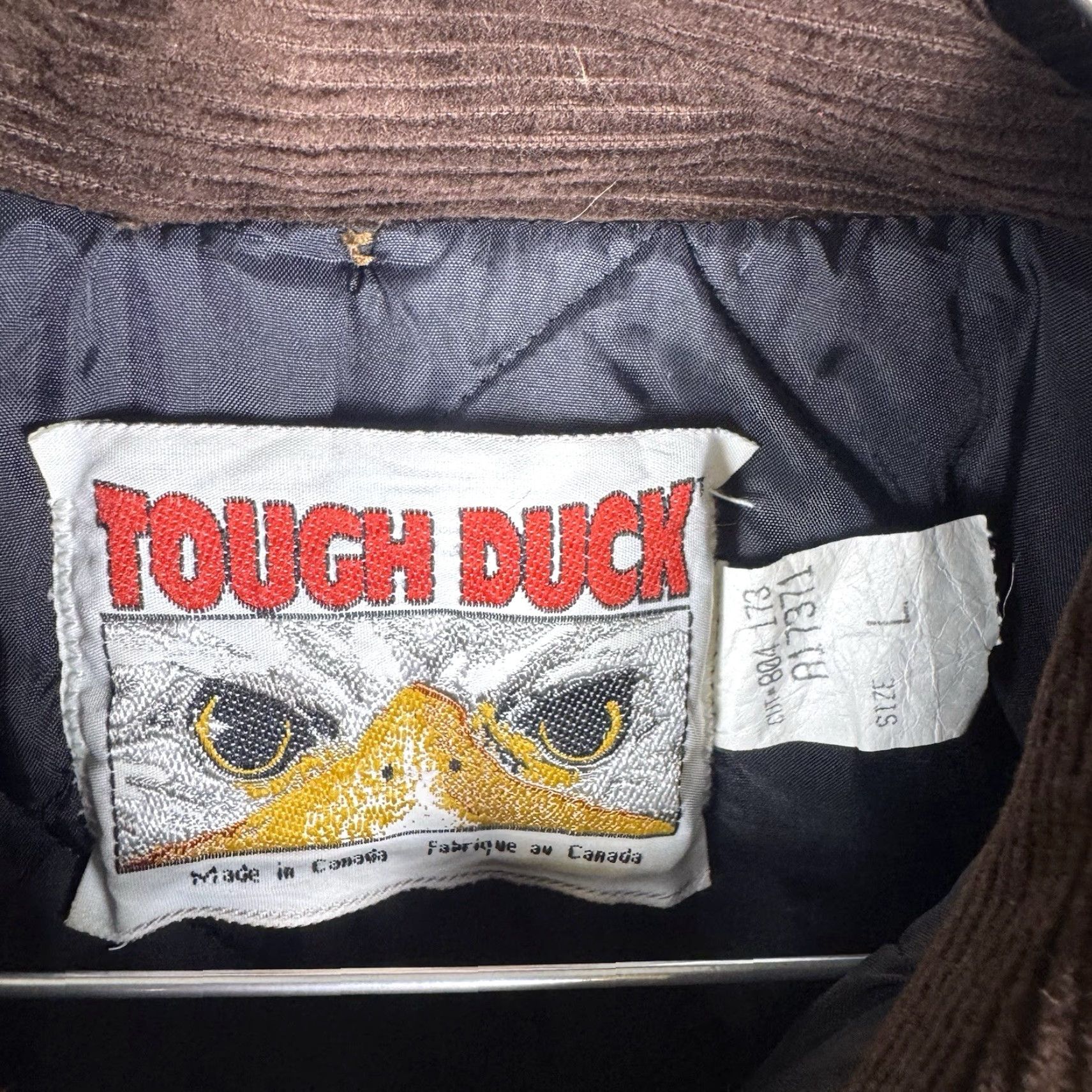 Vintage Tough Duck Jacket Mens Large Canvas Field Barn Workwear Chore Coat Quilted Size US L / EU 52-54 / 3 - 7 Thumbnail