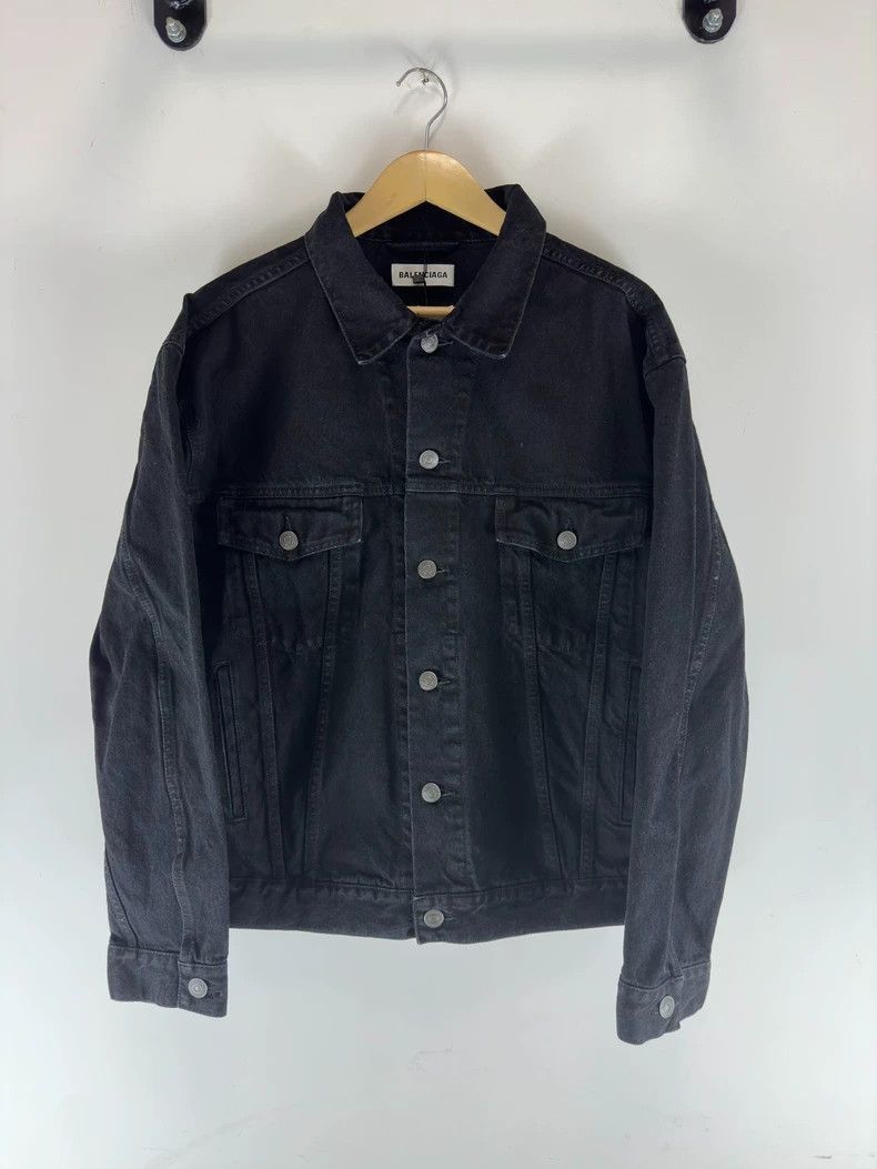 Balenciaga Balenciaga Logo Denim Jacket with Rhinestones-2505 Size US XXL / EU 58 / 5 - 2 Thumbnail