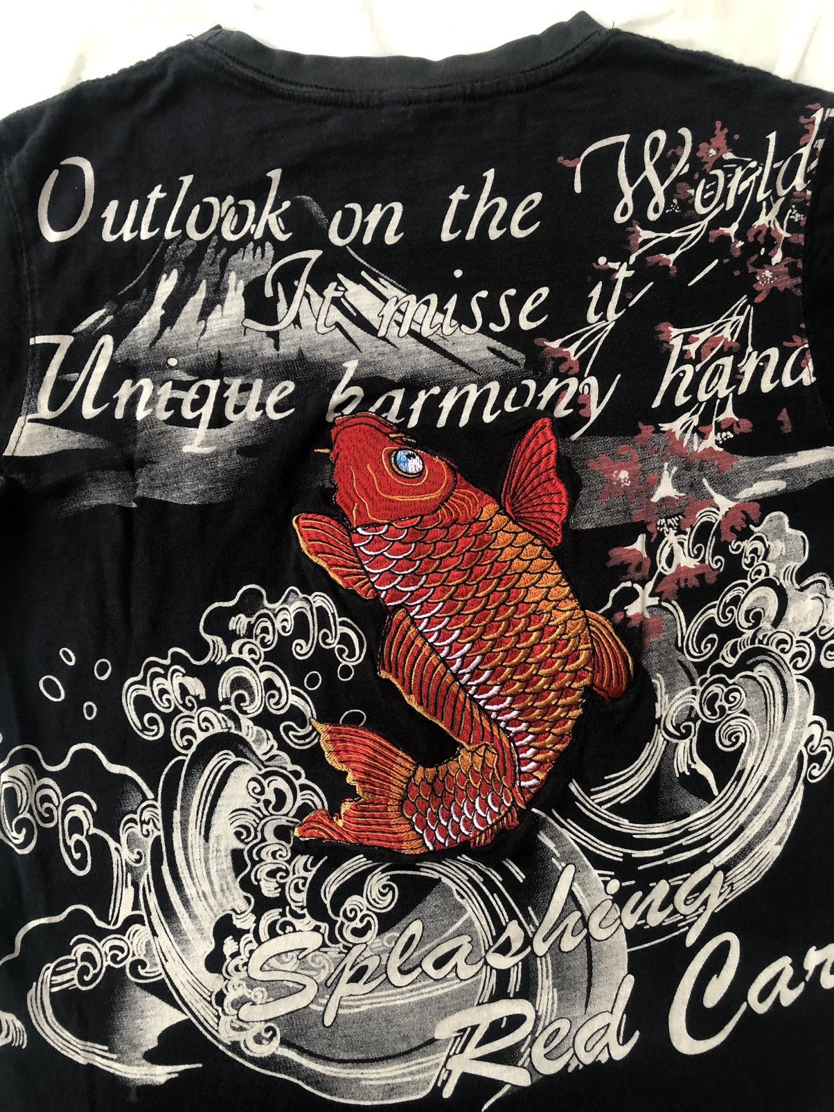 Le Grande Bleu (L.G.B.) Poem Gothic Koi Fish japan Sukajan Style Size US M / EU 48-50 / 2 - 5 Thumbnail