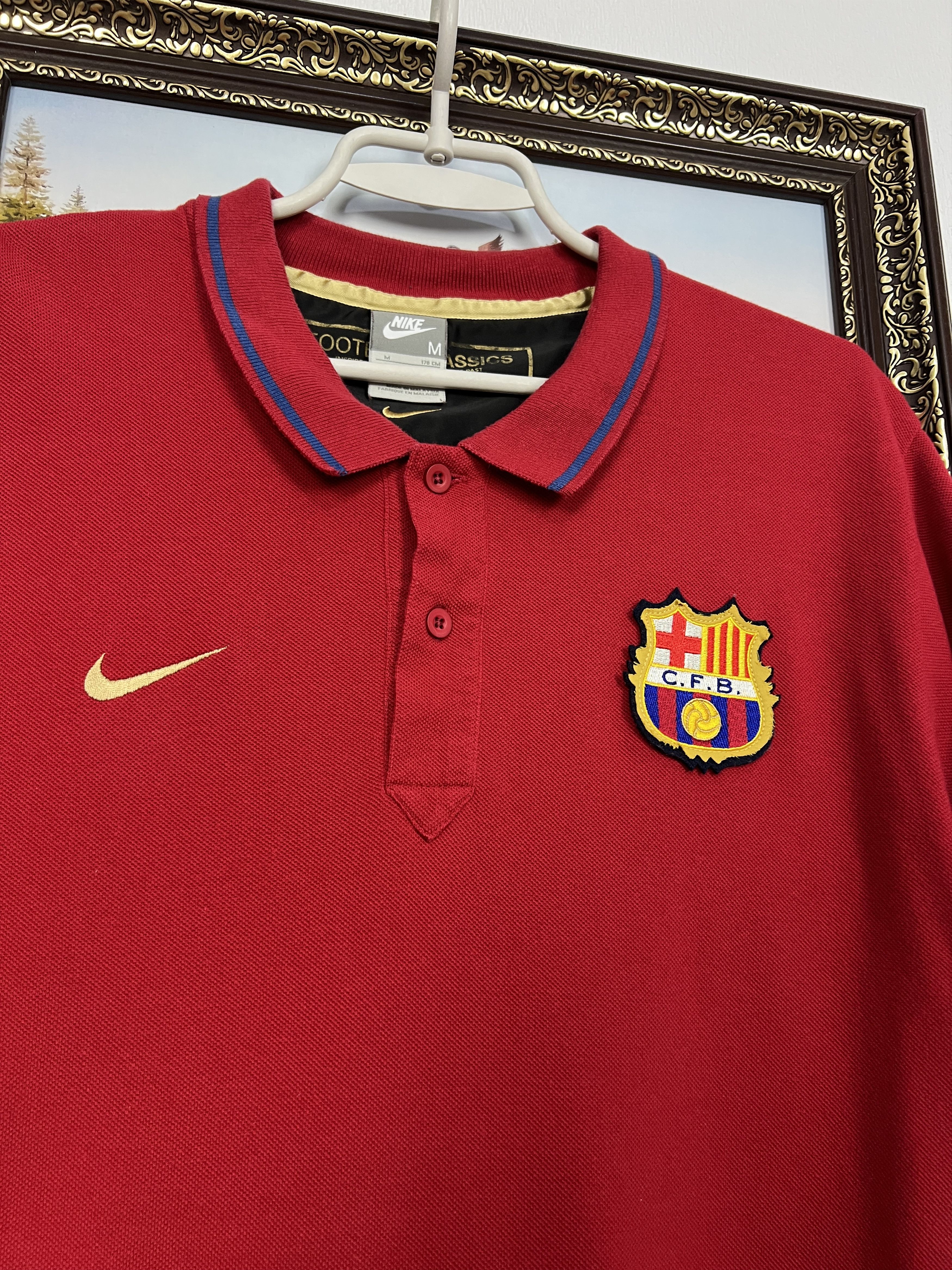 Nike Nike 2007 Barcelona Football Nike Polo Shirt Soccer Jersey Size US M / EU 48-50 / 2 - 3 Thumbnail