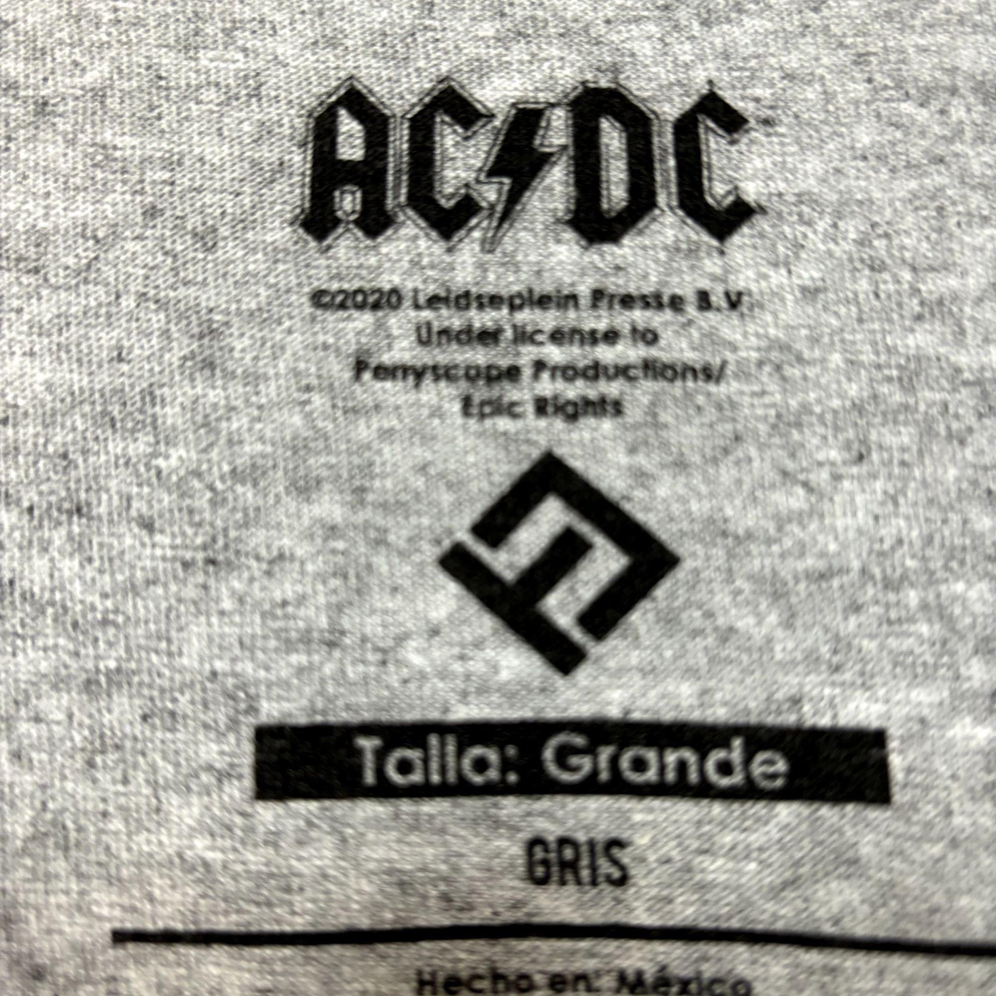 Band Tees AC/DC Lighting Bolt Spell-Out Heavy Metal Tee L Size US L / EU 52-54 / 3 - 4 Thumbnail