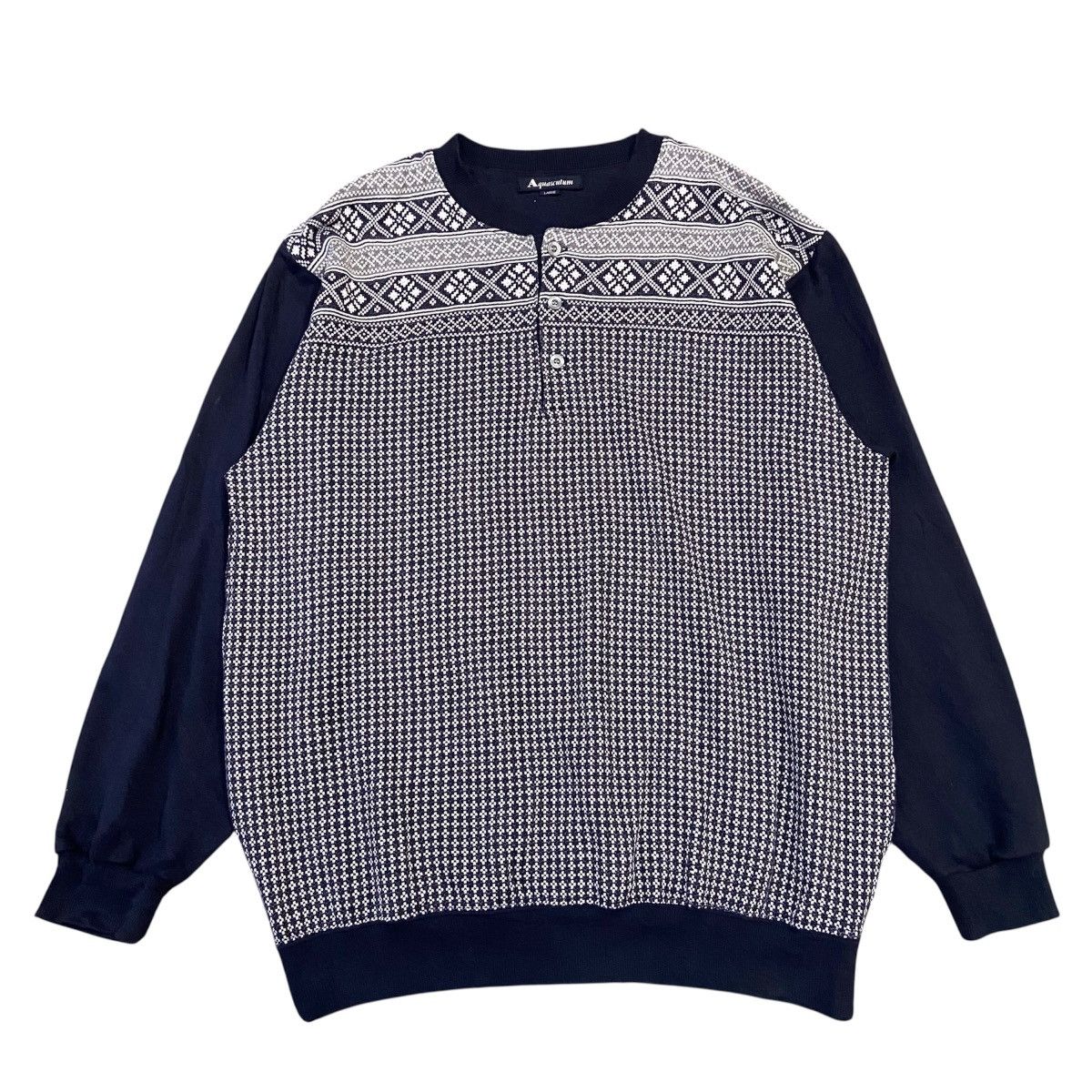 Aquascutum Aquascutum London Vintage Henley Jumper Men's L Navy Size US L / EU 52-54 / 3 - 1 Thumbnail