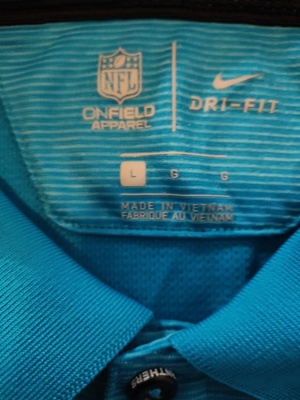 Nike Nike Dri-Fit Carolina Panthers NFL Polo Shirt Large Size US L / EU 52-54 / 3 - 5 Thumbnail