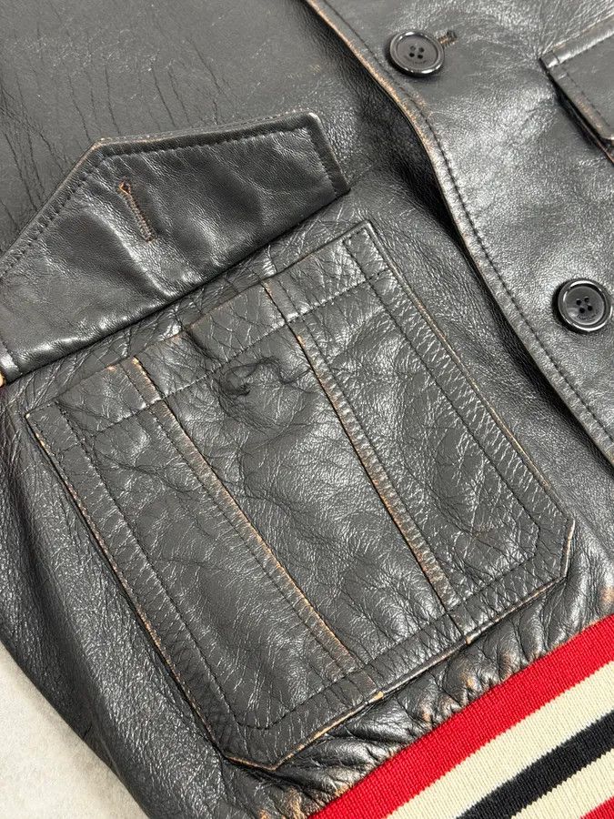 Saint Laurent Paris AW2017 Saint Laurent Black & Red Ricer Leather Jacket Size US M / EU 48-50 / 2 - 10 Thumbnail