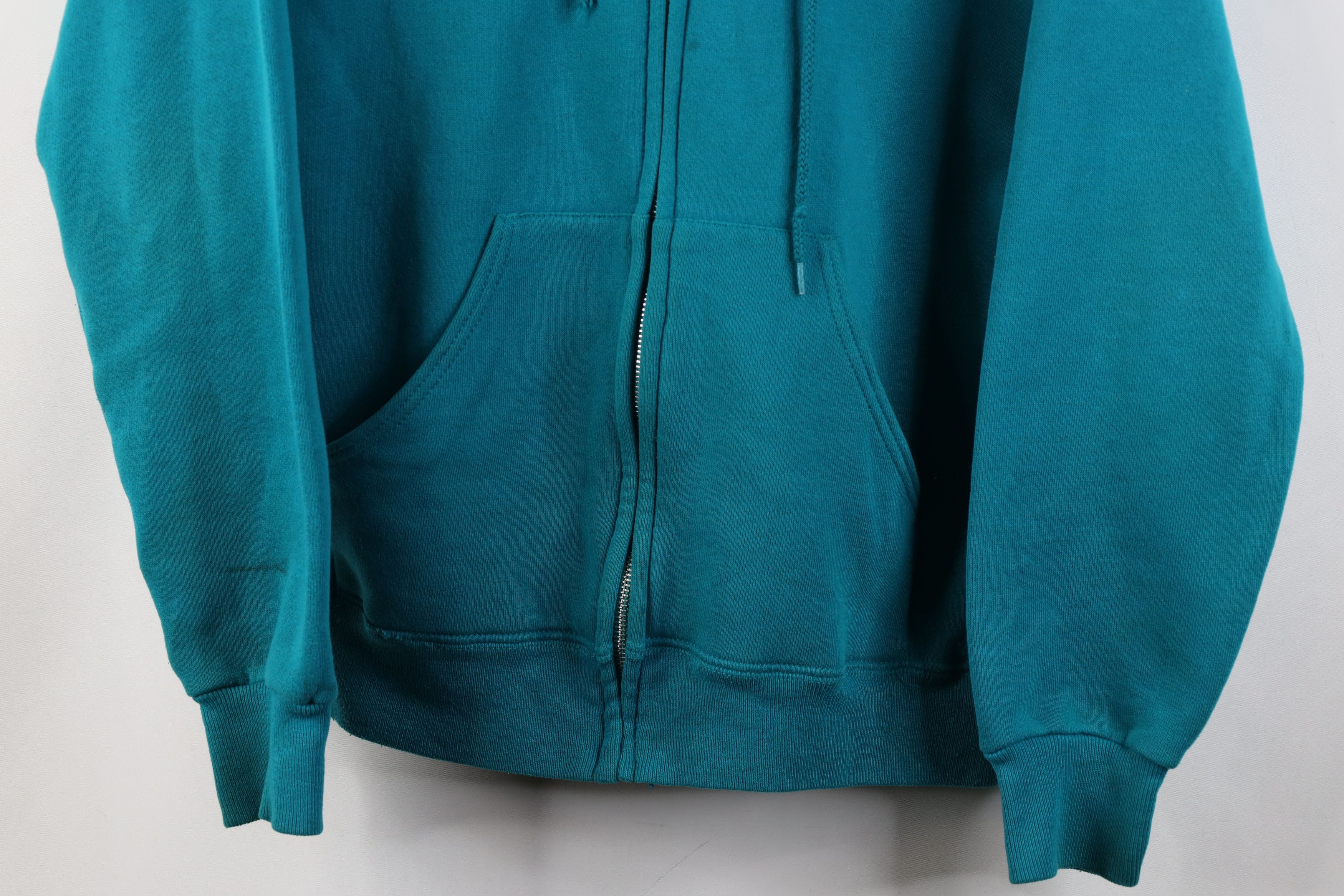 Vintage Vintage 90s USA Olympics Blank Full Zip Hoodie Teal USA Size US M / EU 48-50 / 2 - 3 Thumbnail