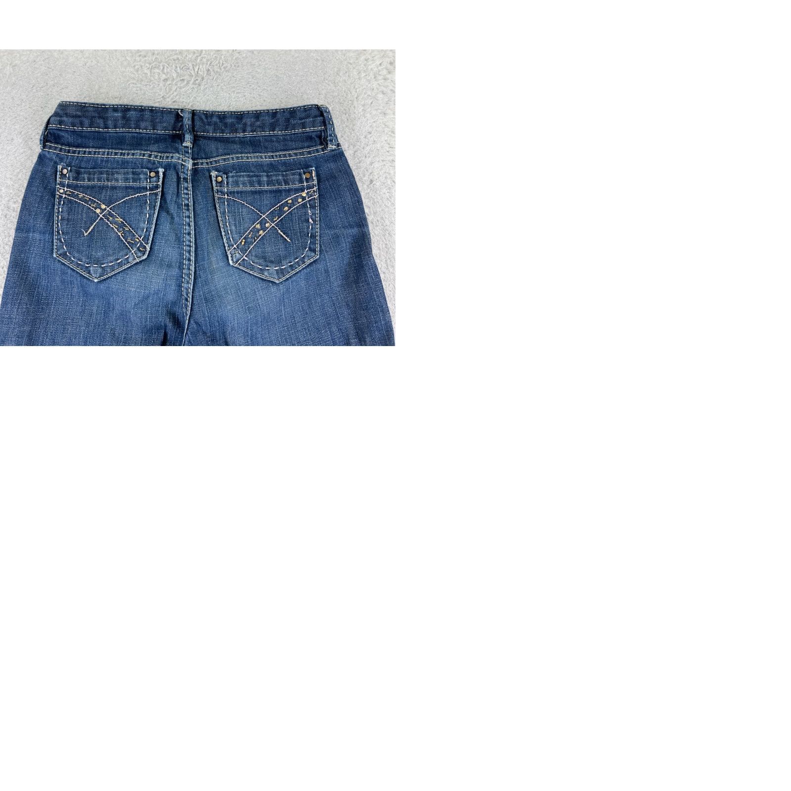 Gap GAP Jeans Womens 25 Blue Denim Straight Leg Cotton Blend Stretch 25x25 Vintage City 5-Pocket Womens Jeans Size 42" / US 20 - 10 Thumbnail