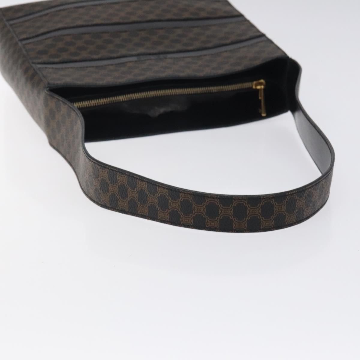 Celine CELINE Macadam Canvas Shoulder Bag Pvc Leather Black Gold Size ONE SIZE - 7 Thumbnail