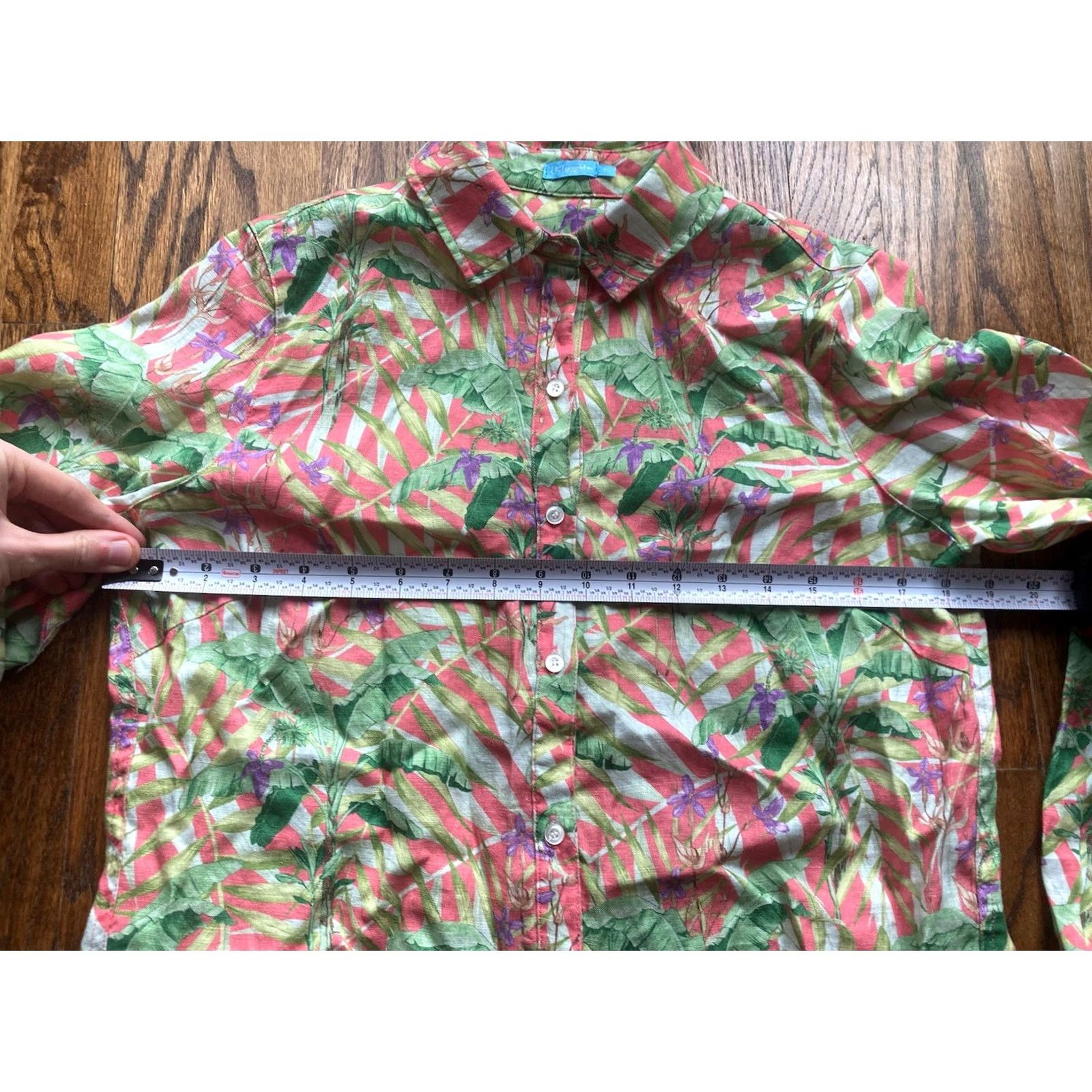 J.McLaughlin J.McLaughlin Womens Shirt Size XS 100% Linen Floral Beach Blouse Button Up Size XS / US 0-2 / IT 36-38 - 7 Thumbnail