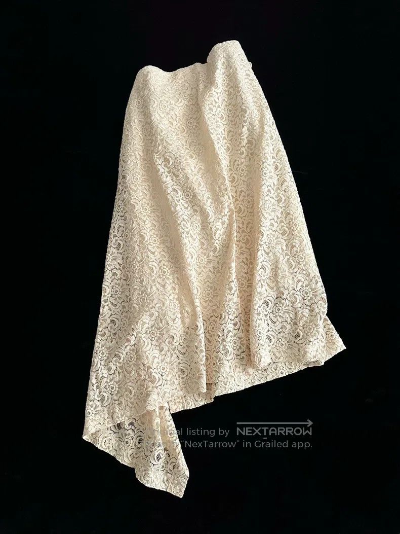 Comme des Garcons Comme Des Garcons size S Half-skirt cream lace one-piece a Size 23" - 4 Thumbnail