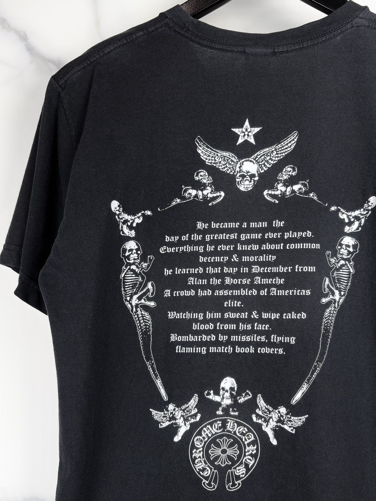 Chrome Hearts Chrome Hearts Vintage Foti Skull Horseshoe Back Logo Tshirt Size US M / EU 48-50 / 2 - 3 Thumbnail