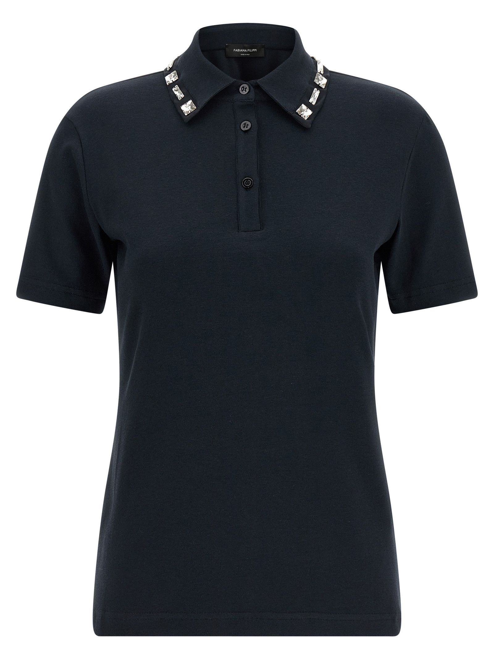 Fabiana Filippi Crystal collar polo shirt Size S / US 4 / IT 40 - 1 Thumbnail