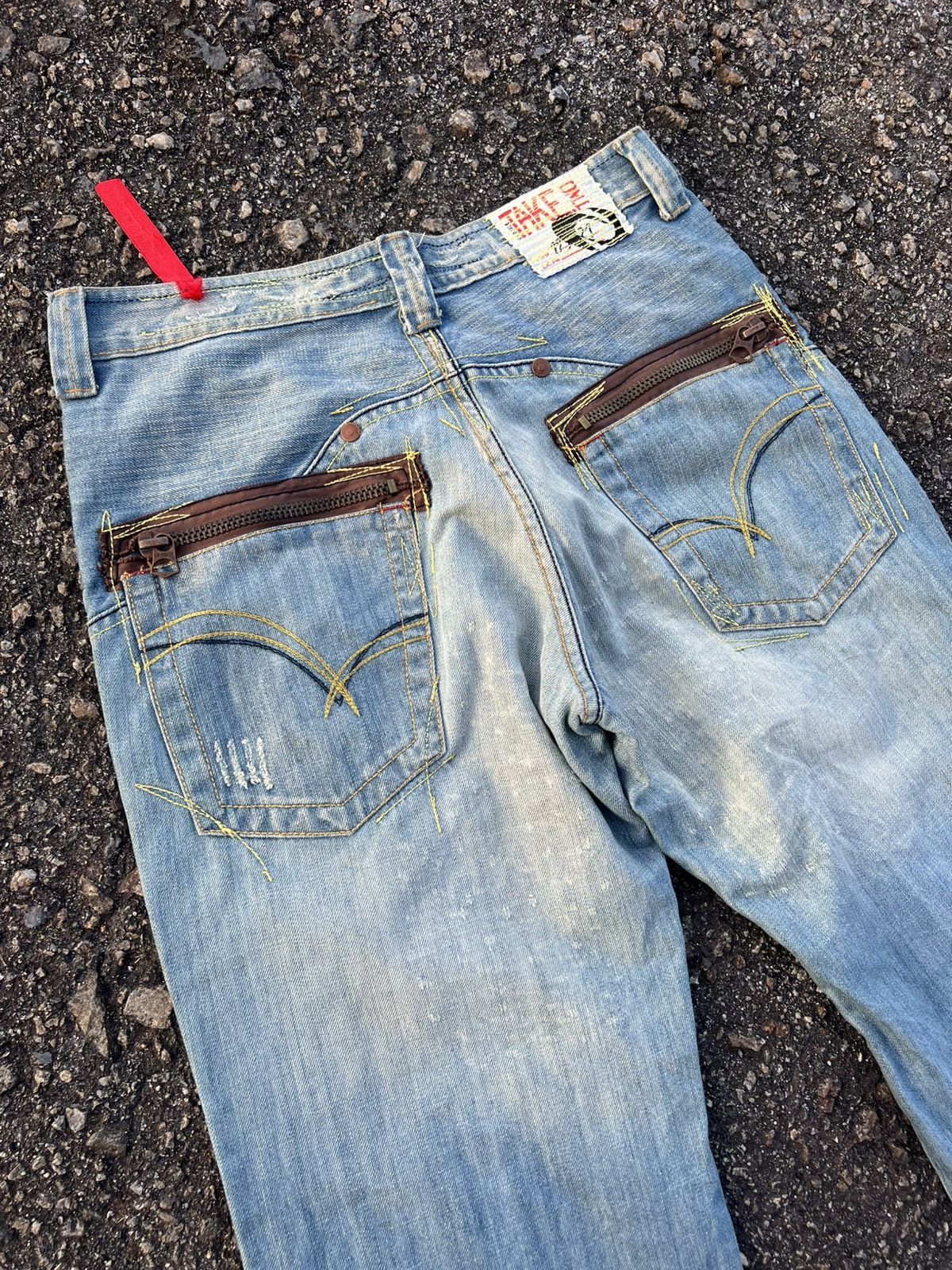 Japanese Brand Take Two Distressed Denim Size US 32 / EU 48 - 12 Thumbnail