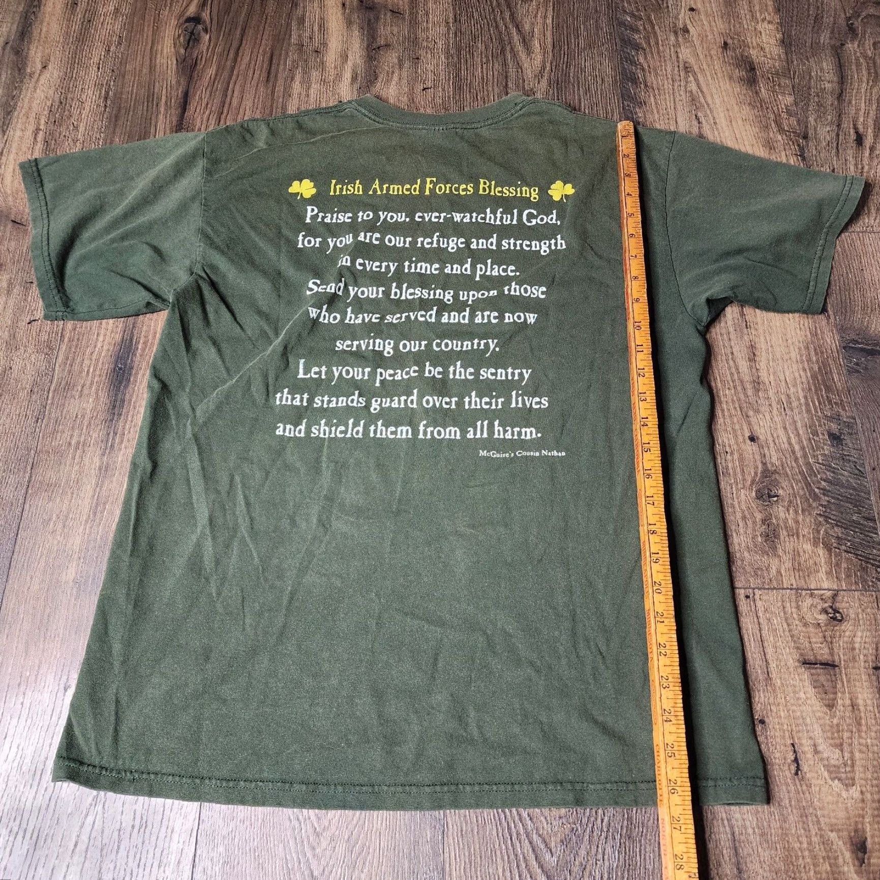 Gildan Gildan T-Shirt Mens L Retro Green Florida Pensacola McGuire's Irish Pub Distressed Short Sleeve Crew Neck Size US L / EU 52-54 / 3 - 2 Thumbnail