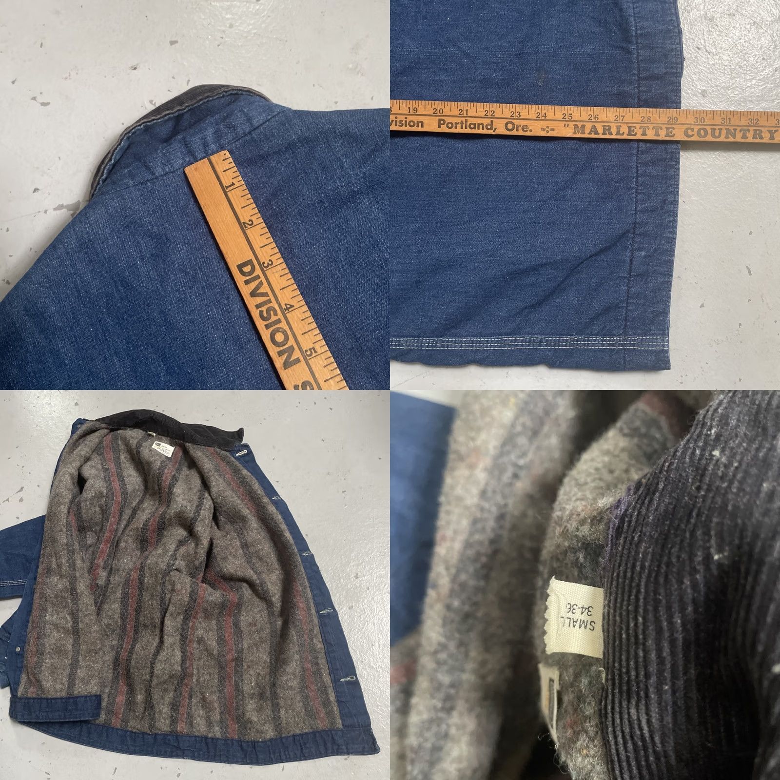 Sears Vintage Sears Denim Workwear Jacket Lined Chore Cotton S Blue Unisex Adults Size S USA 80s 70s 6sn Size US S / EU 44-46 / 1 - 8 Thumbnail