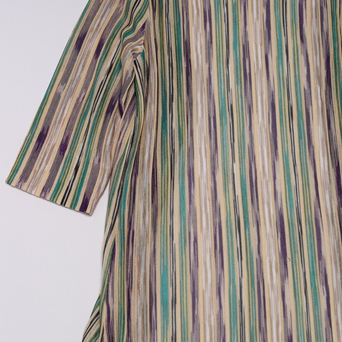 Missoni Missoni Multicolor Viscose Cotton Striped Long Cardigan Dres Size XL / US 12-14 / IT 48-50 - 13 Thumbnail
