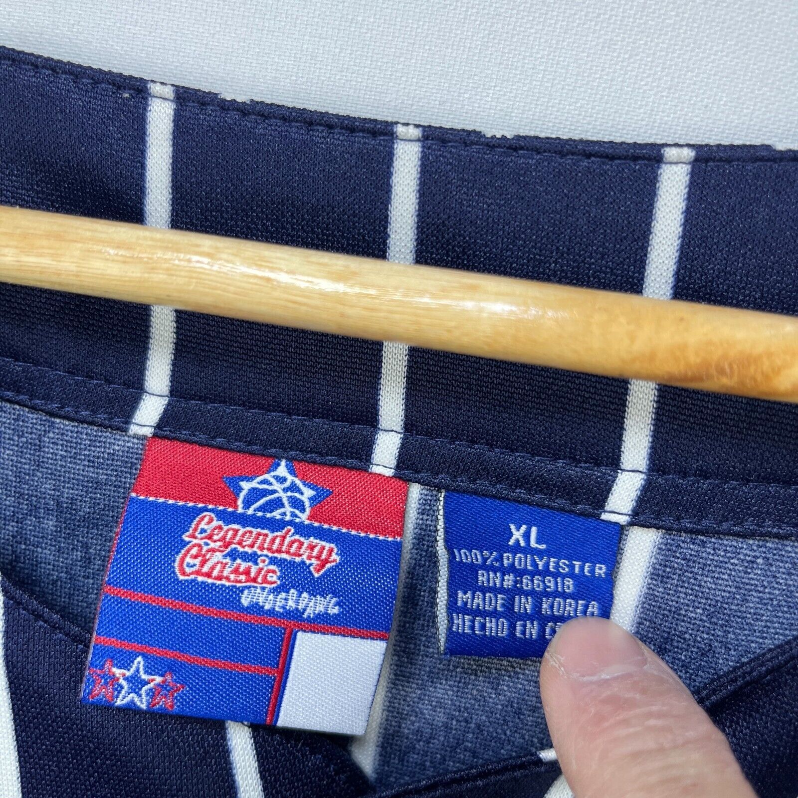 Vintage Vintage 90s New York Baseball Jersey Pinstripe XL Classic Size US XL / EU 56 / 4 - 7 Thumbnail