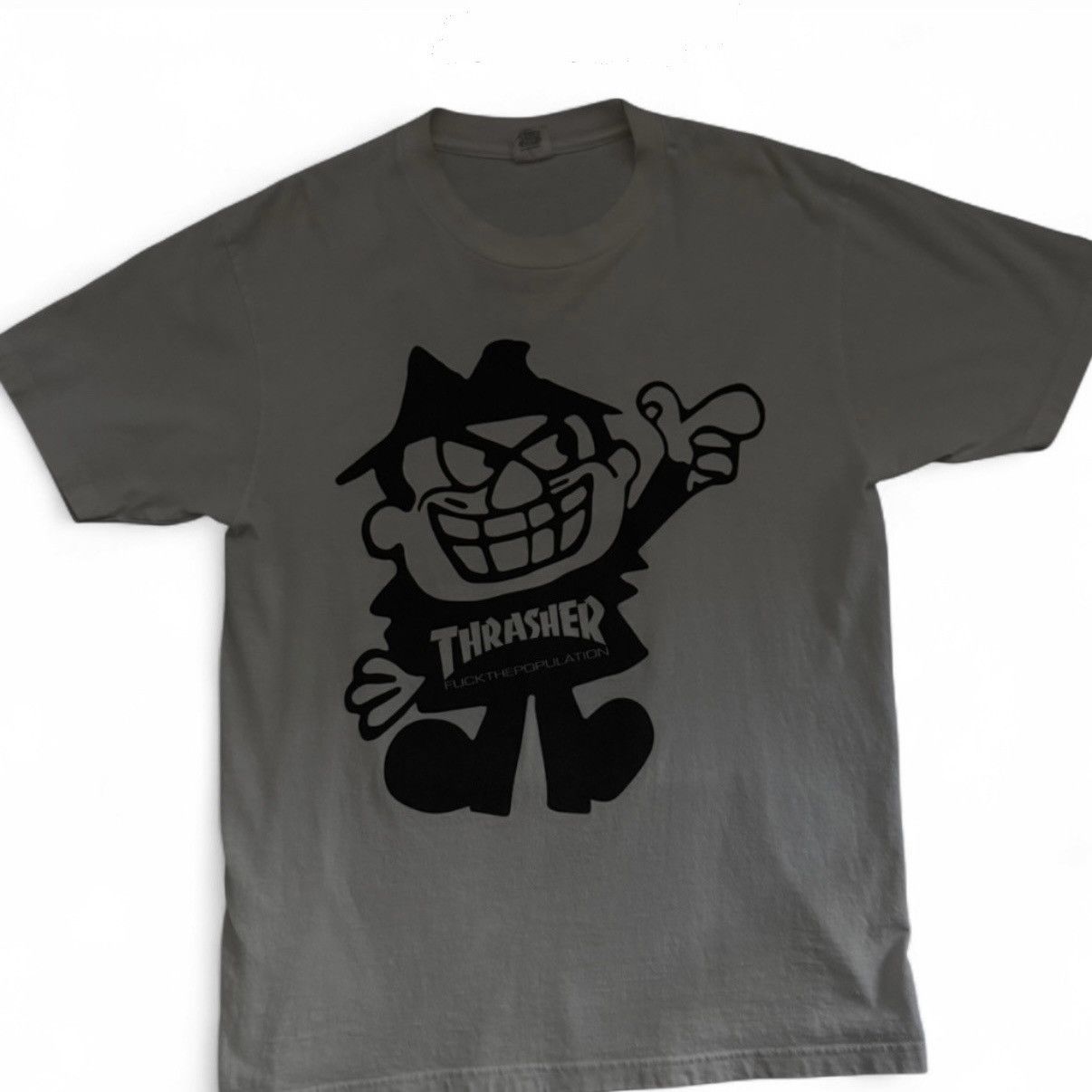 Fuck The Population × Thrasher FTP x Thrasher “Boris” Tee White Size US L / EU 52-54 / 3 - 1 Thumbnail