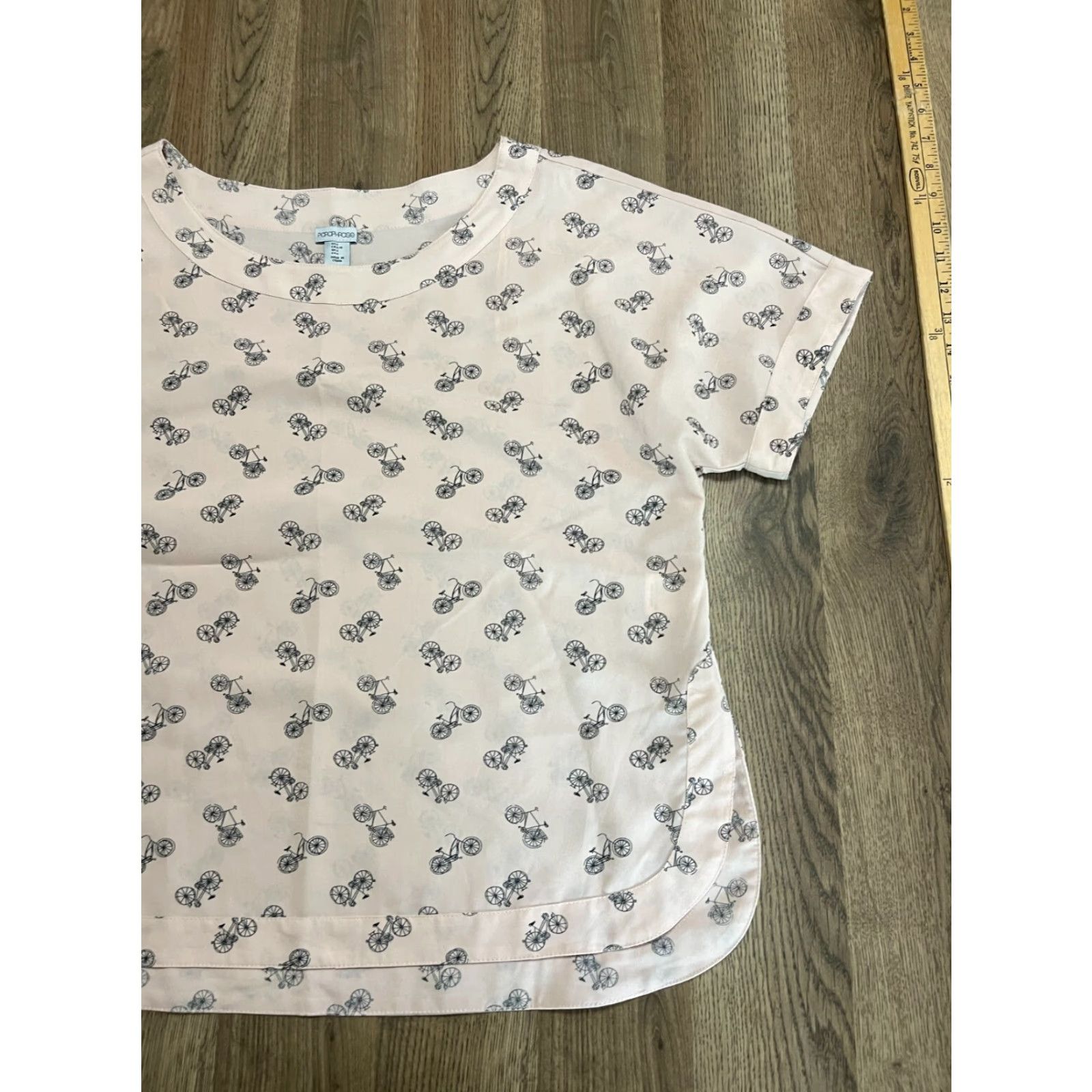Pinko Porophrose Shirt Women's Large Pink Black Bikes Short Sleeve Shirt Size L / US 10 / IT 46 - 4 Thumbnail