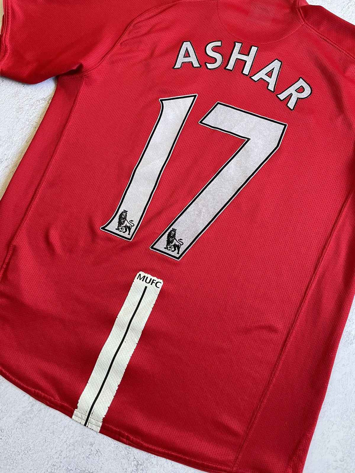 Vintage Nike Manchester United 2007/2009 Home Soccer #17 Ashar Size US M / EU 48-50 / 2 - 7 Thumbnail