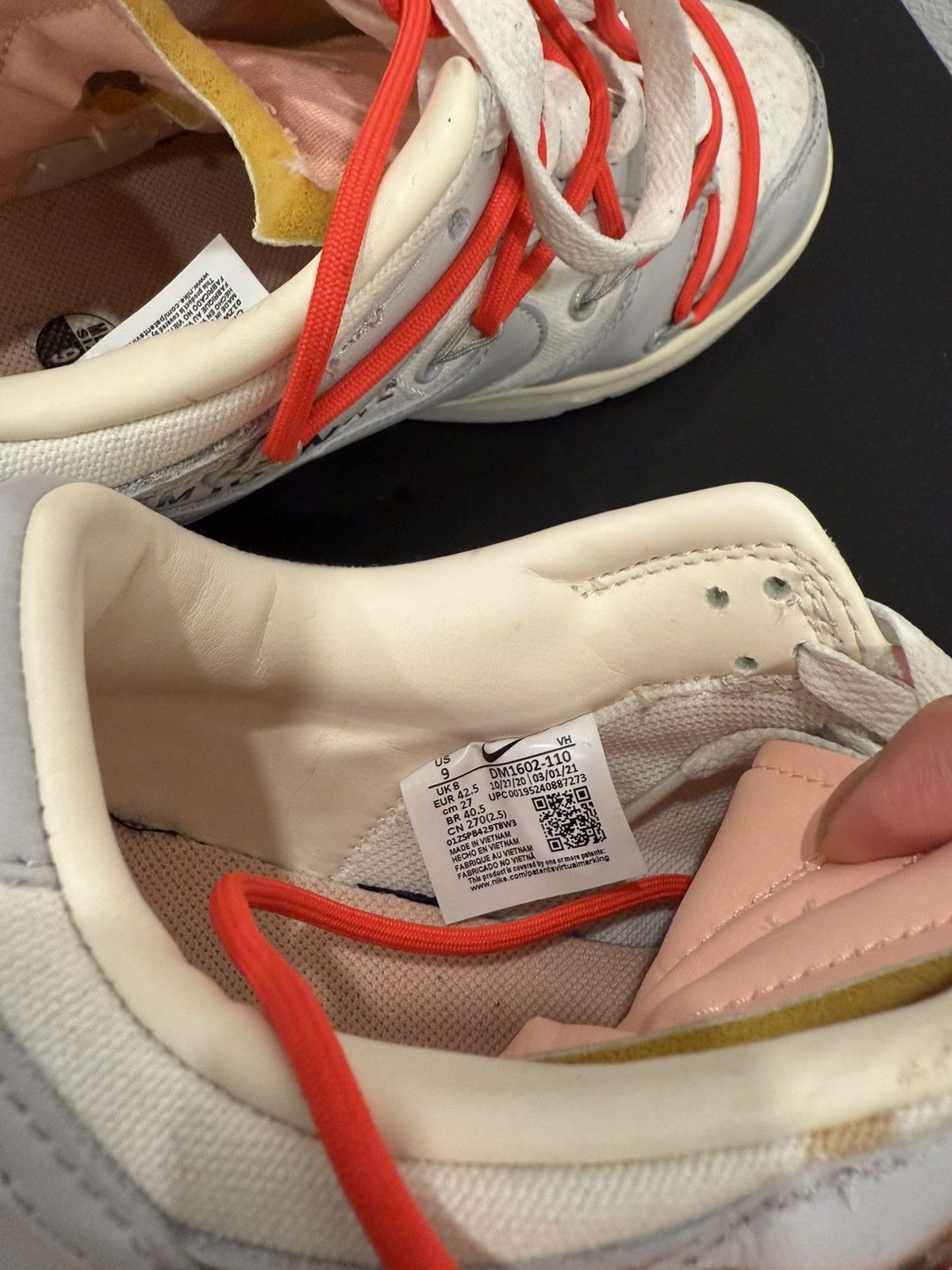 Nike × Off-White × Virgil Abloh Nike Dunk Low Sail/Neutral Grey Size US 9 / EU 42 - 6 Thumbnail