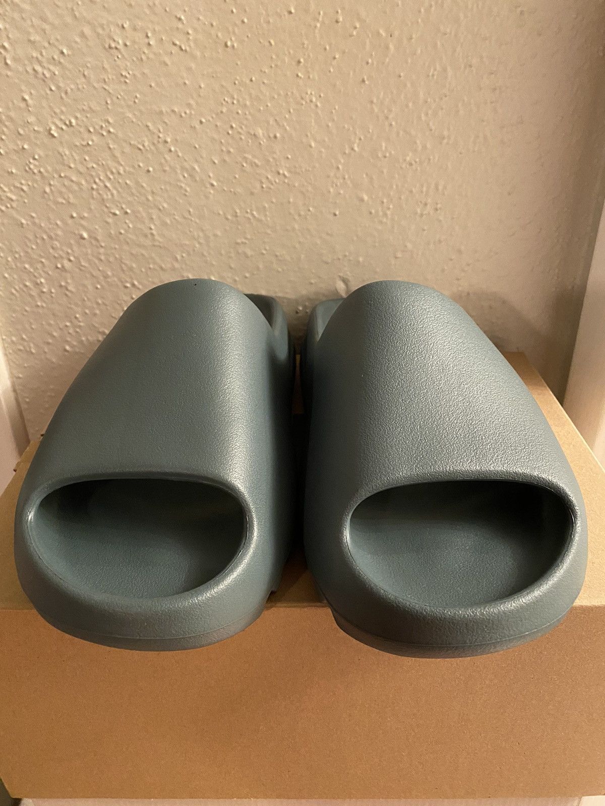 image of Adidas x Yeezy Season Yeezy Slide Slate Marine in Grey, Men's (Size 11)