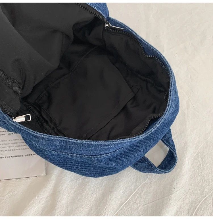 Japanese Brand Sewing Thread Zippered Denim Backpack Size ONE SIZE - 4 Thumbnail