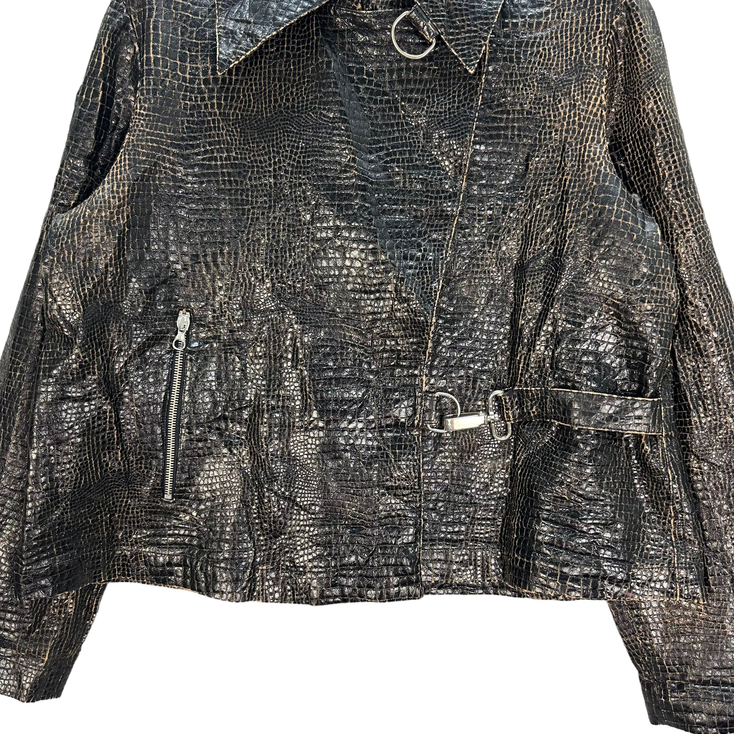 Japanese Brand MARTINE DOUVIER NICE TRASHED DESIGN JACKET #8062-199 Size M / US 6-8 / IT 42-44 - 4 Thumbnail