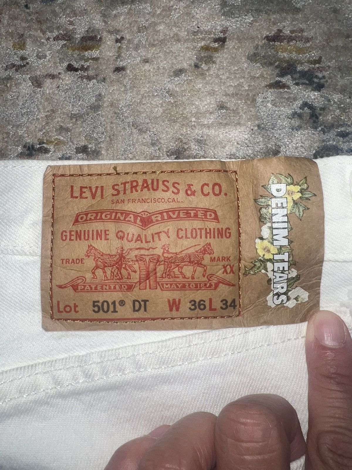DENIM TEARS × Levi's Denim Tears Cotton Wreath Levi Denim Pants Sz 36 Size US 36 / EU 52 - 6 Thumbnail