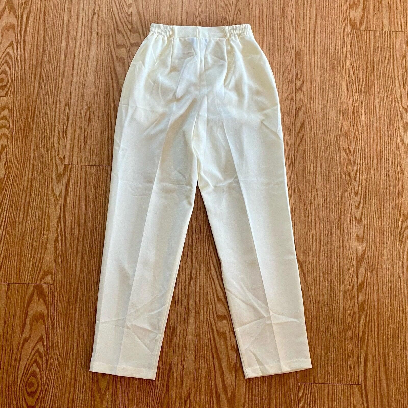 Other BFA Classics Ivory Cream Straight Leg Dress Pants Womens 10 Size 32" / US 10 / IT 46 - 8 Thumbnail