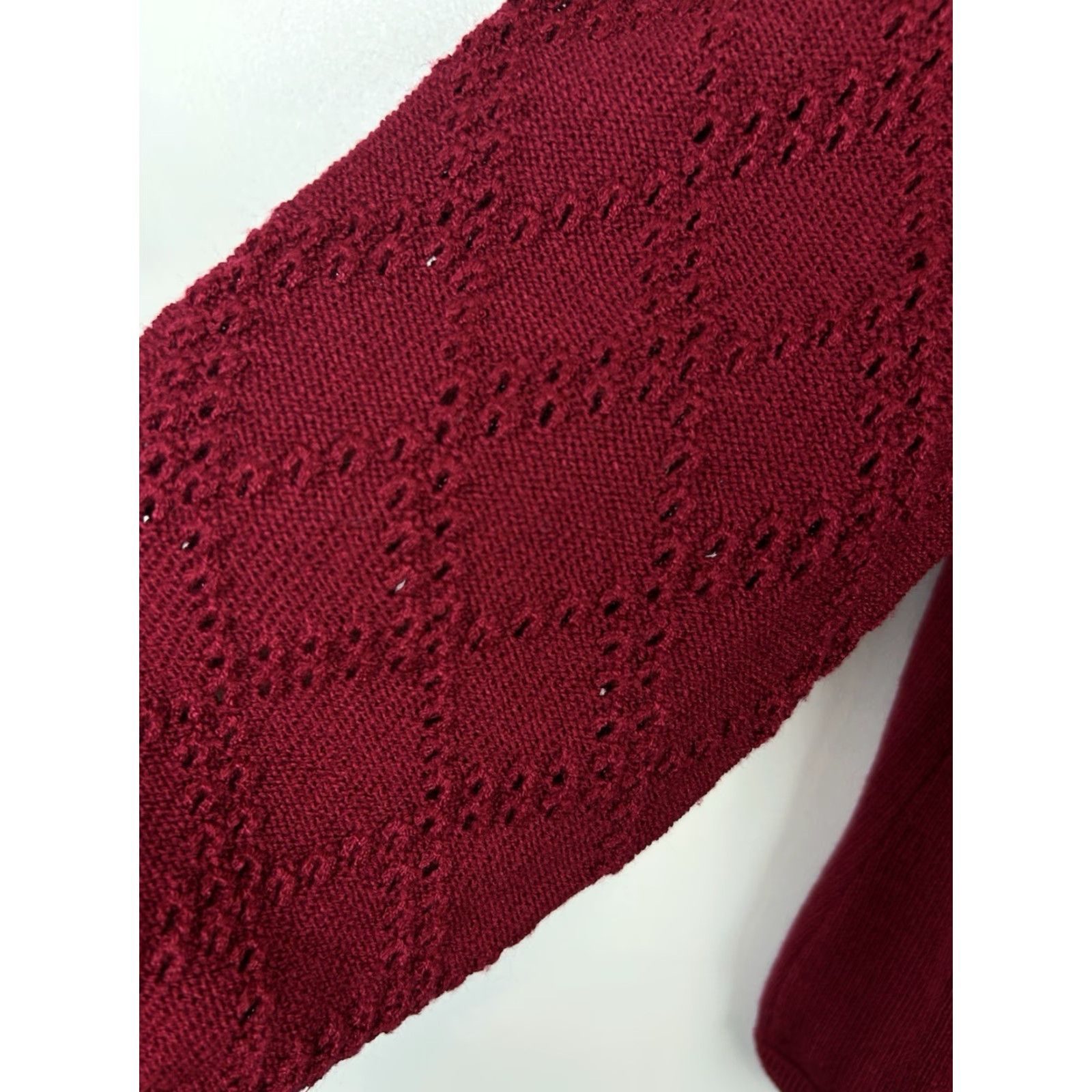 Vintage Vintage Mita Sweater Skirt Set Womens 14 Red Knit Suit 2 pc Stretchy Office Size XL / US 12-14 / IT 48-50 - 6 Thumbnail