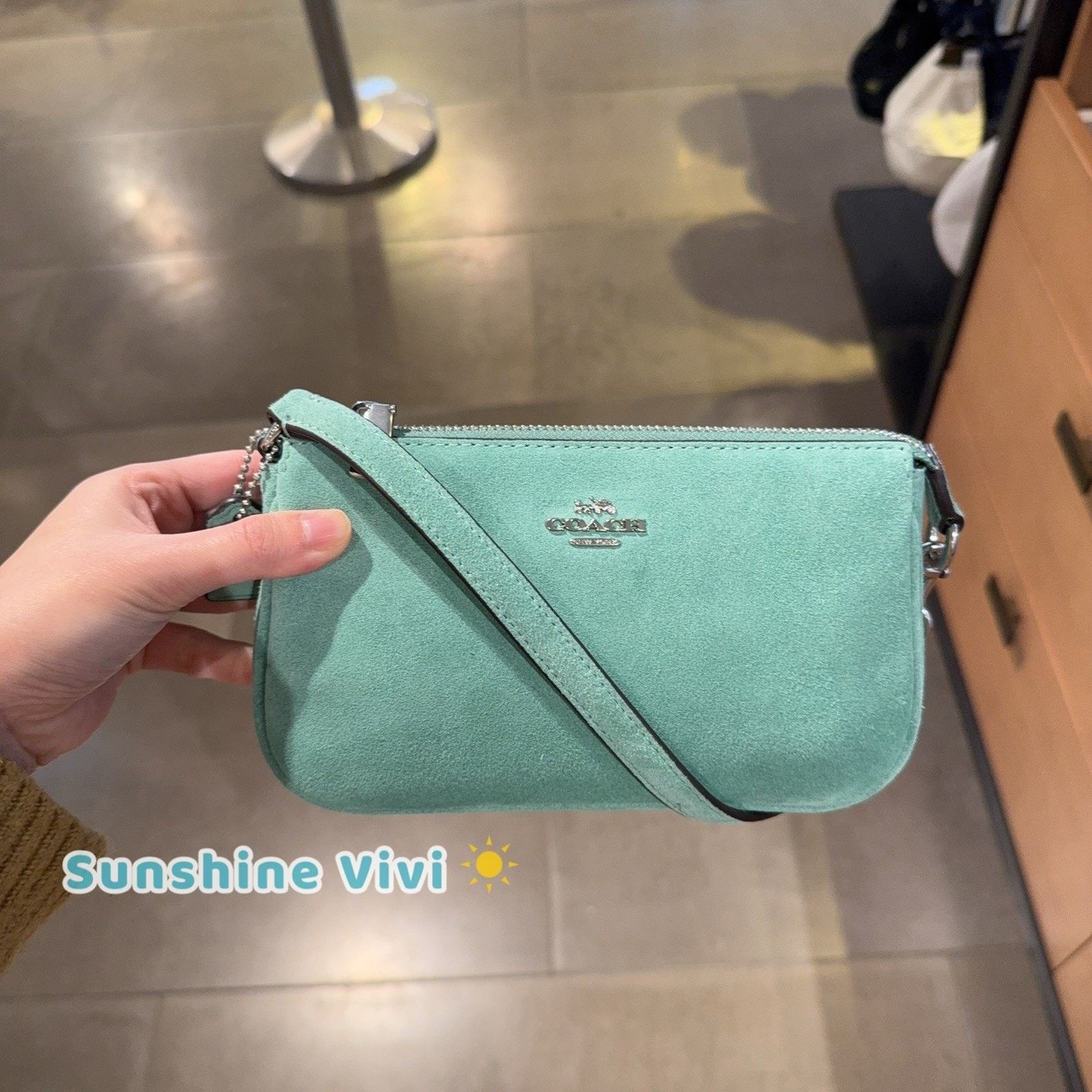 Coach NWT Coach Nolita 19 CDN25 suede/Silver/Mint Size ONE SIZE - 2 Thumbnail