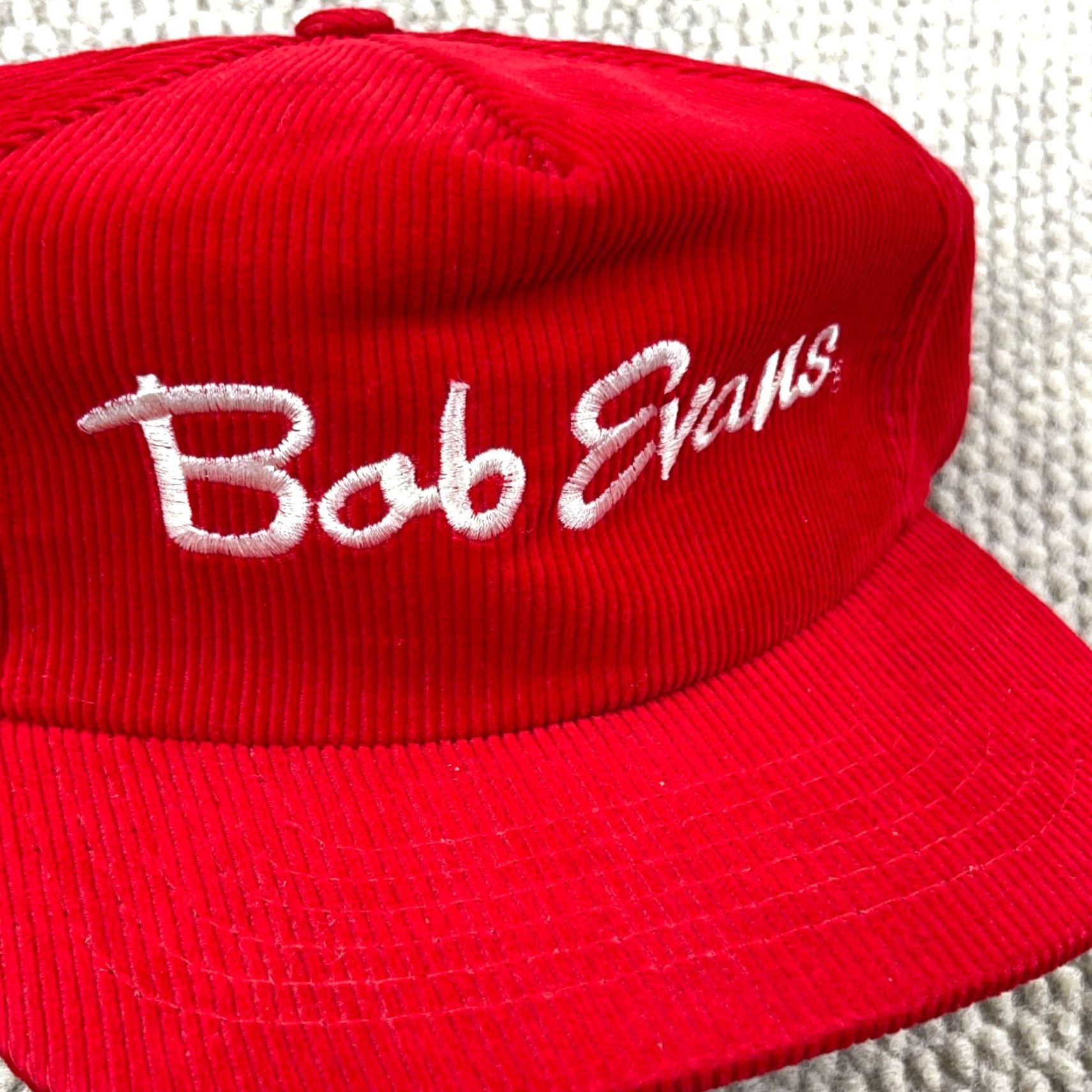 Vintage VINTAGE Bob Evans Corduroy Snapback Hat Men Red 90s Racing Food Retro Outdoor Size ONE SIZE - 2 Thumbnail
